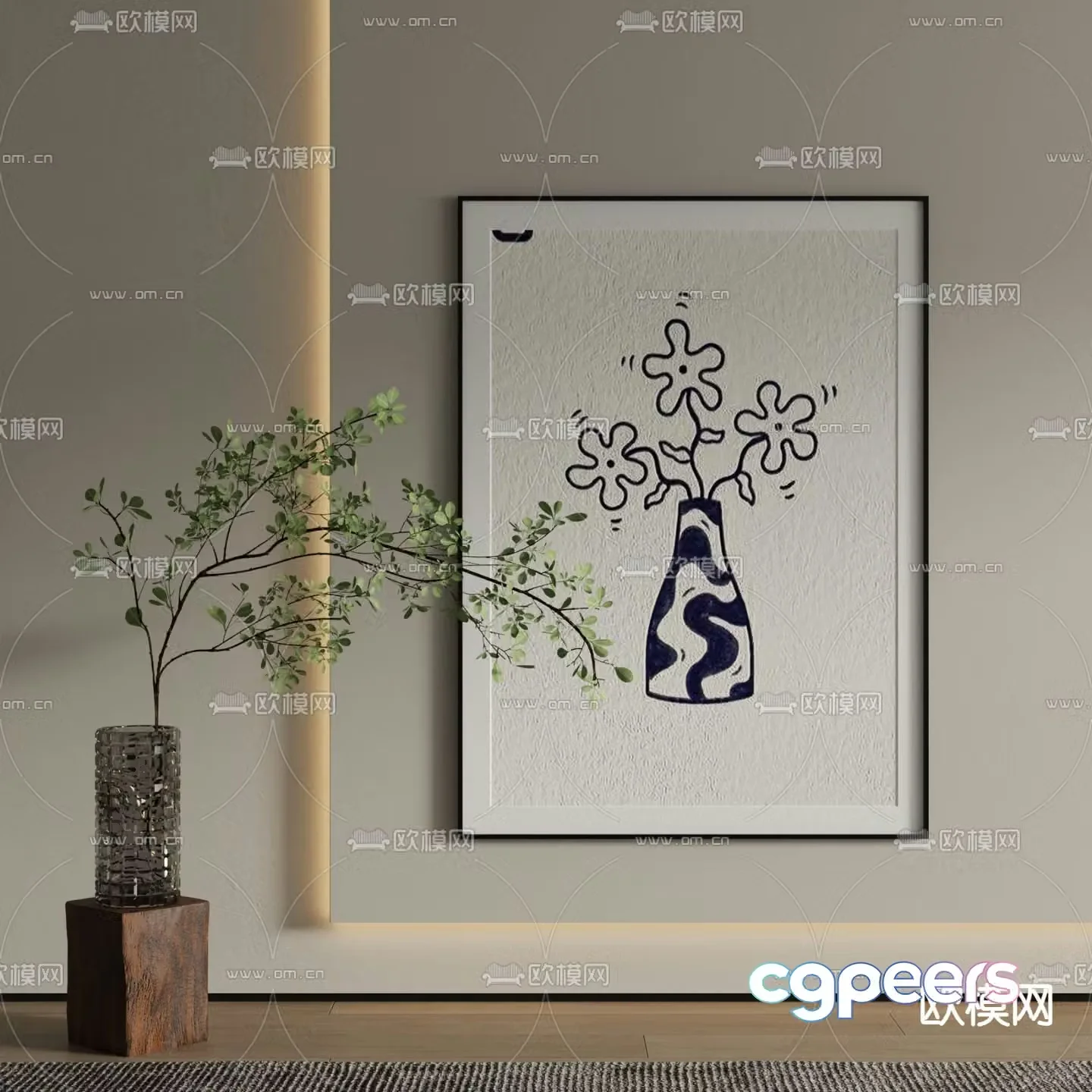 Cartoon drawing comics decorative drawing 3d model