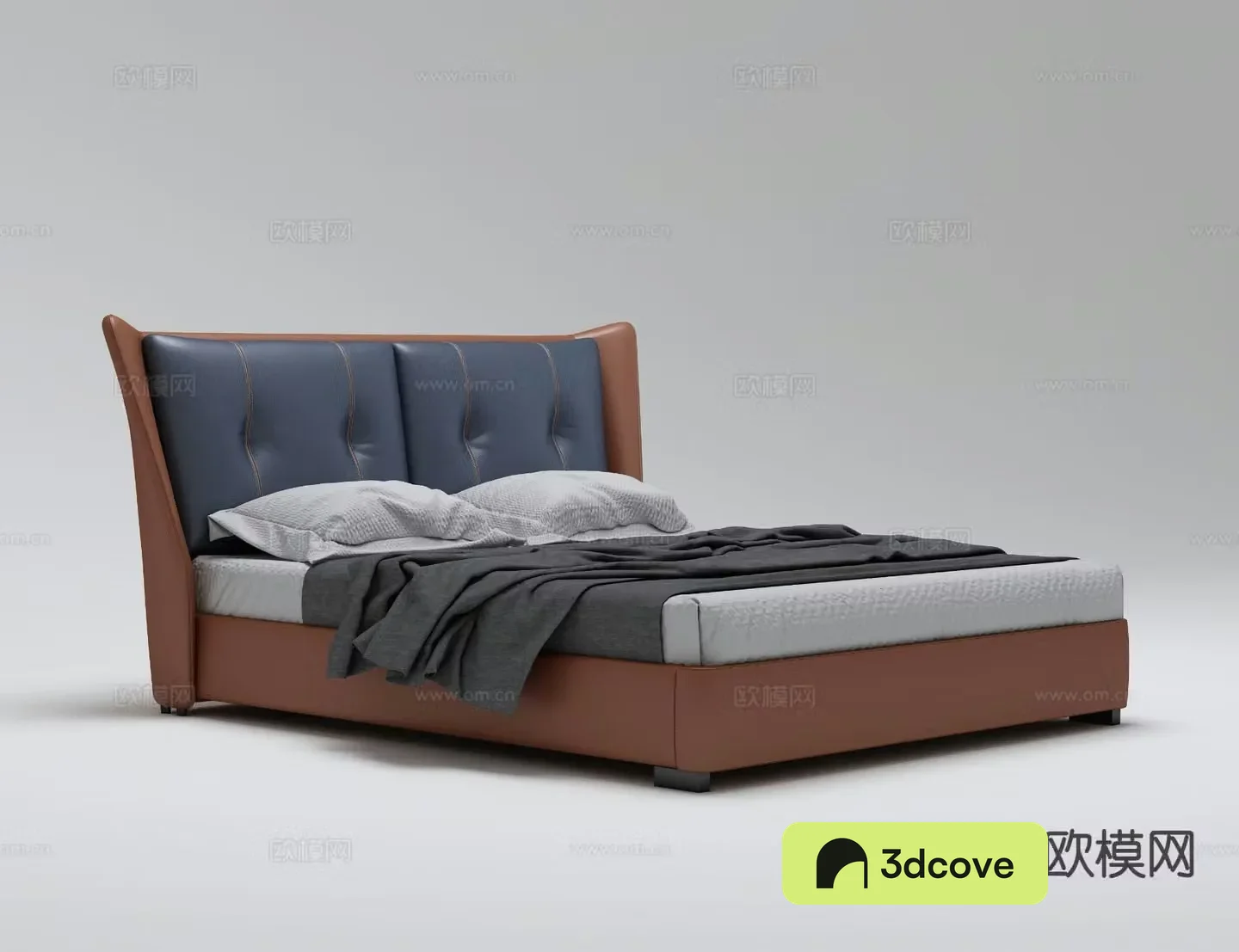 Simple European double bed