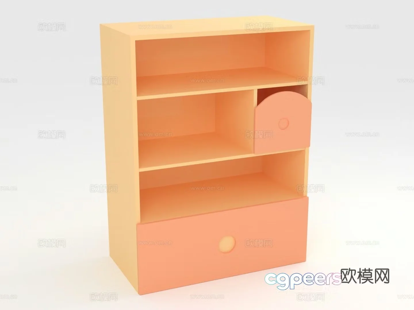 Cabinet storage cabinet bookcase chest of drawers 3D model