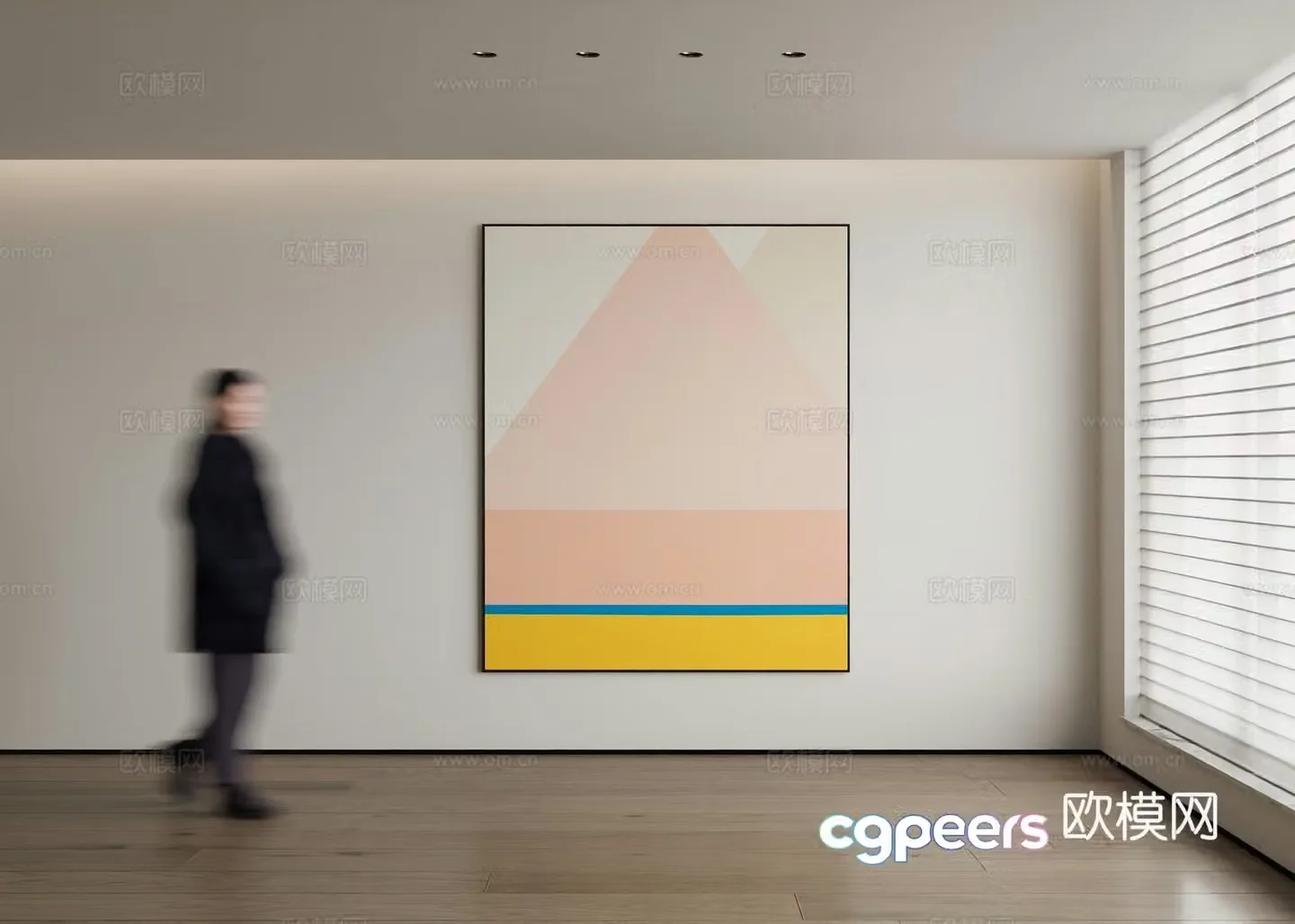 Modern decorative painting 3d model