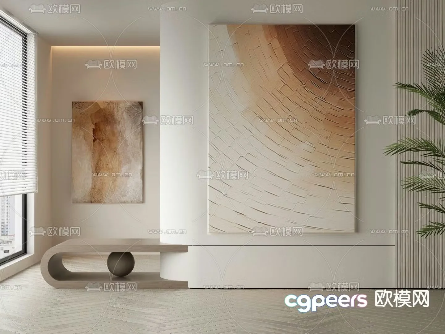 Hanging paintings decorative paintings 3D model