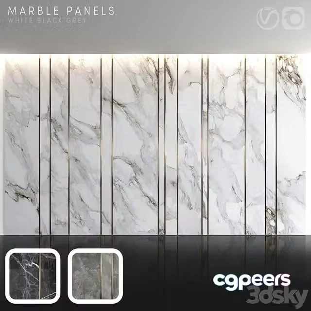 3ds Max Free – Marble panels 2