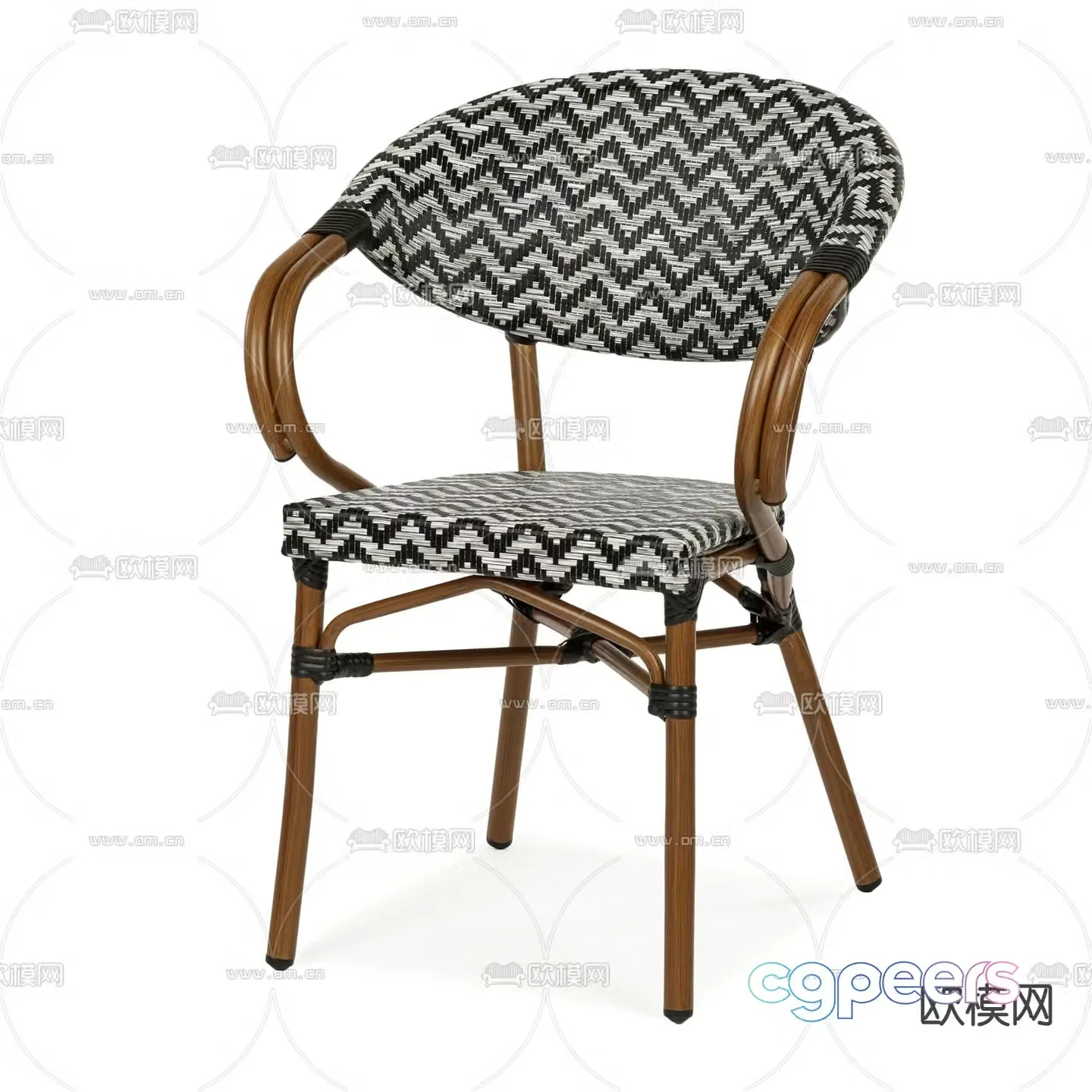 Outdoor chair leisure chair 3d model