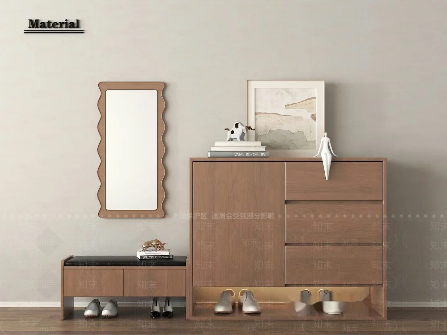Modern Wooden Furniture 3D Model – 7533 – VRAY Render