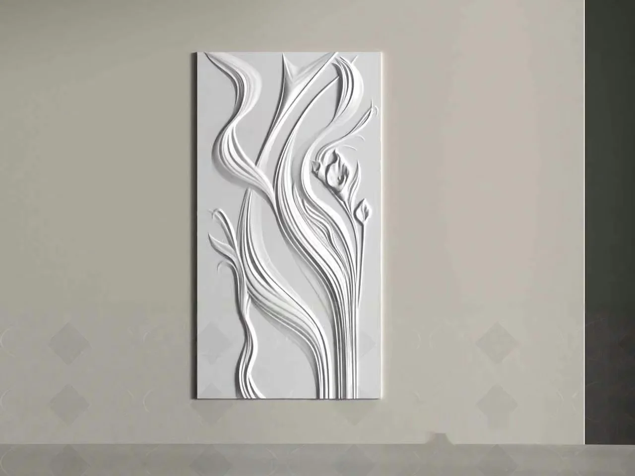 A White Three-Dimensional Art Piece 3D Model – 4223 – VRAY Render