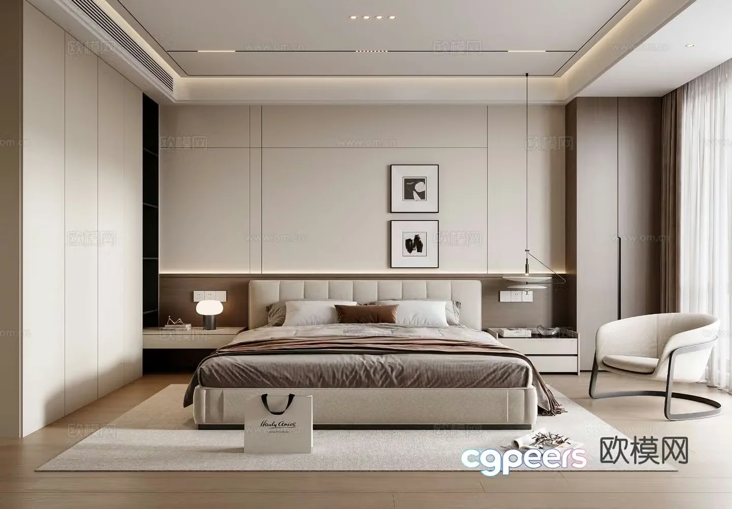 Modern bedroom 3d model