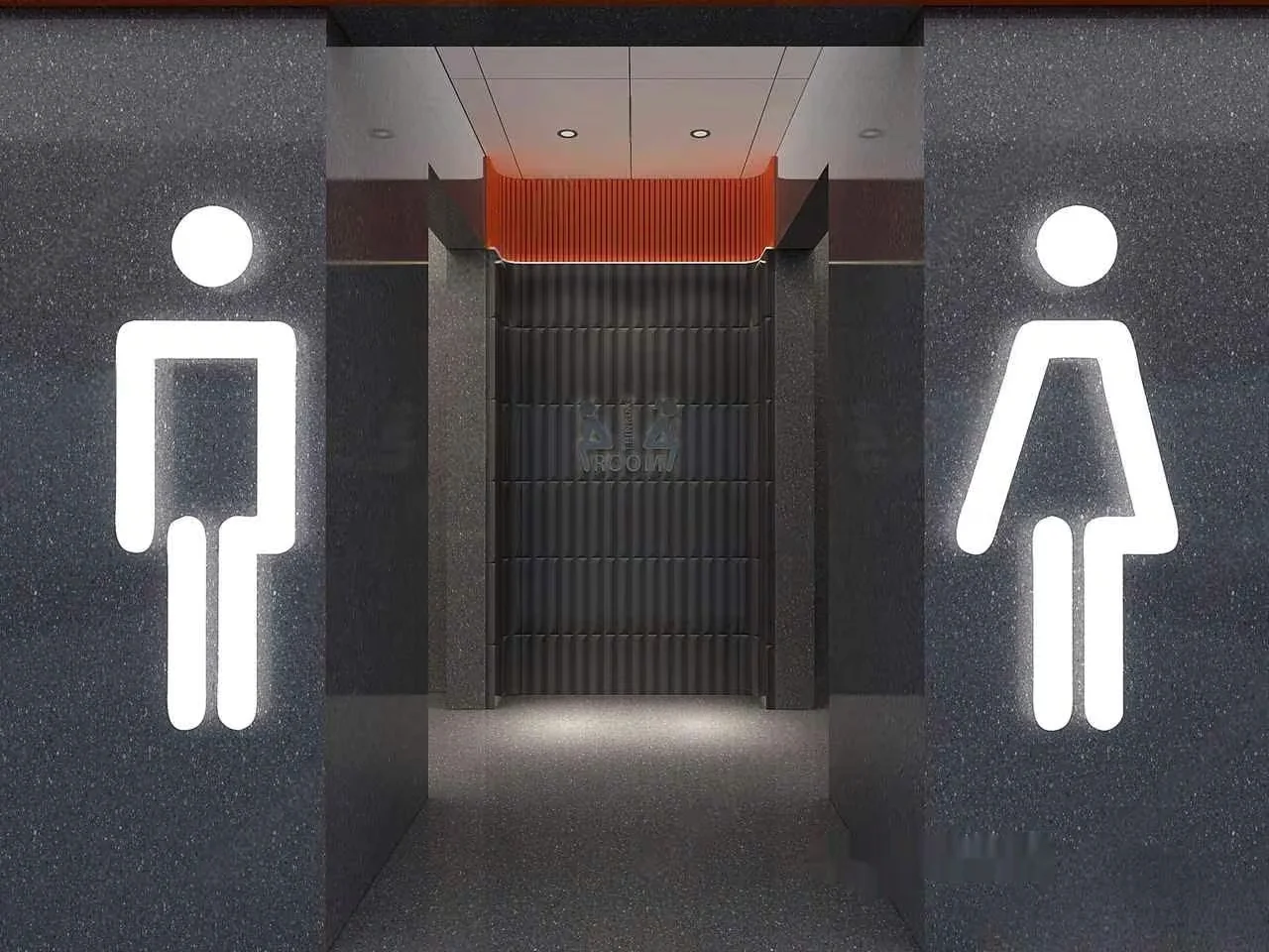 A Restroom Sign 3D Model – 11444 – VRAY Render