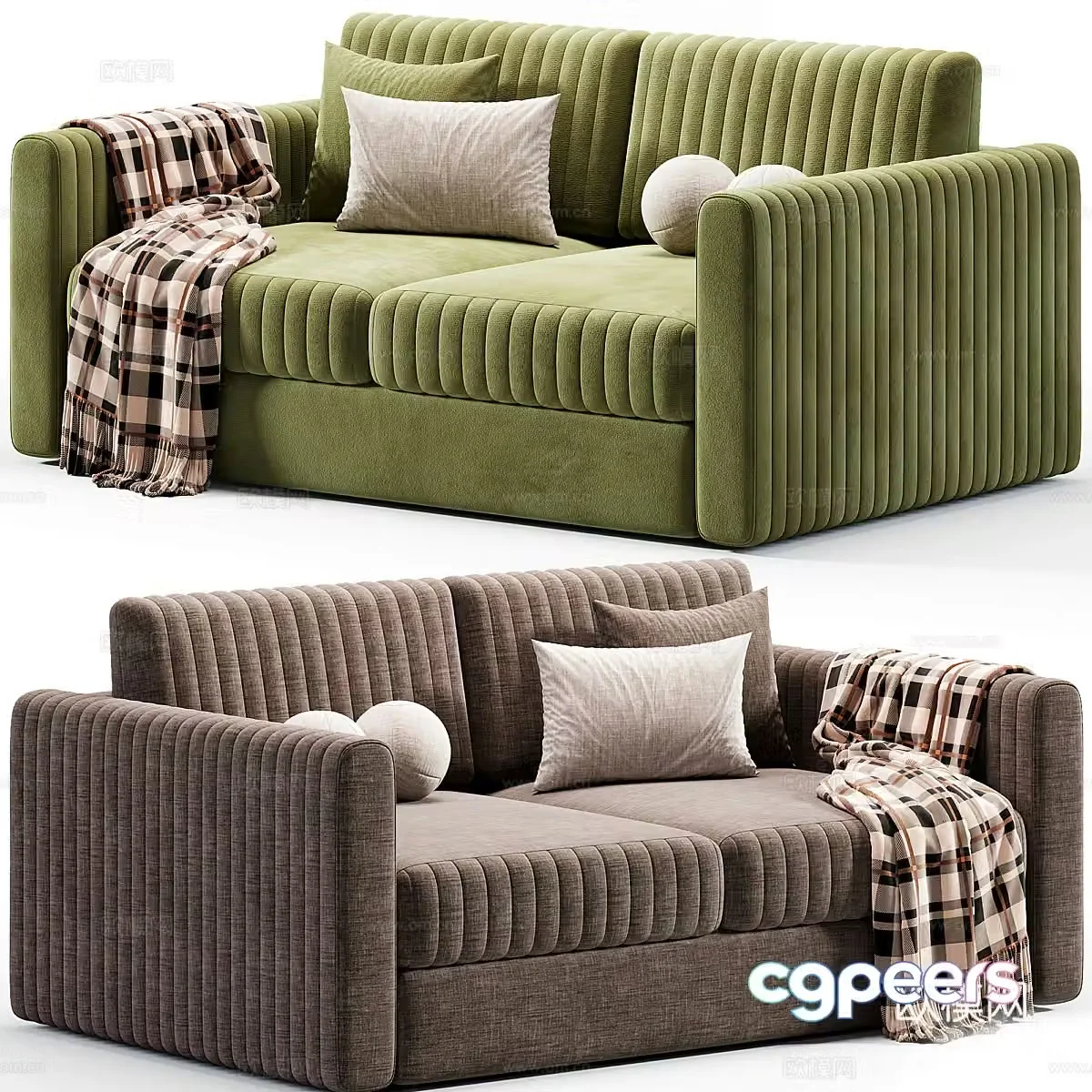 Modern Cream Style Layson Sofa 3d Model