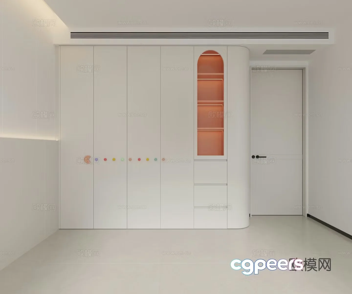 Modern wardrobe 3d model