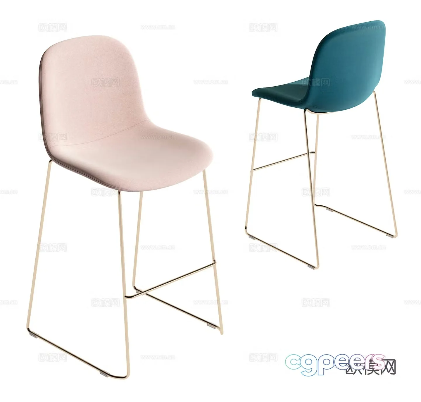 Modern bar chair 3d model