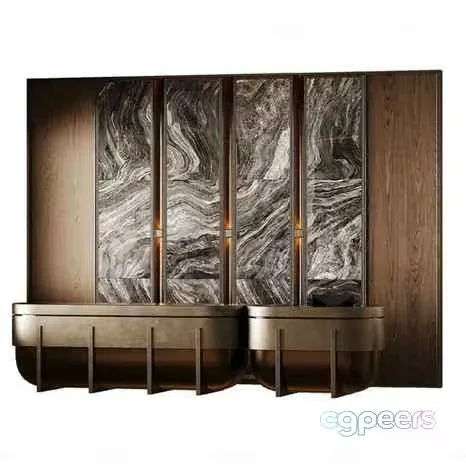 Modern Marble Wall 3D Model – 6628 – CORONA Render