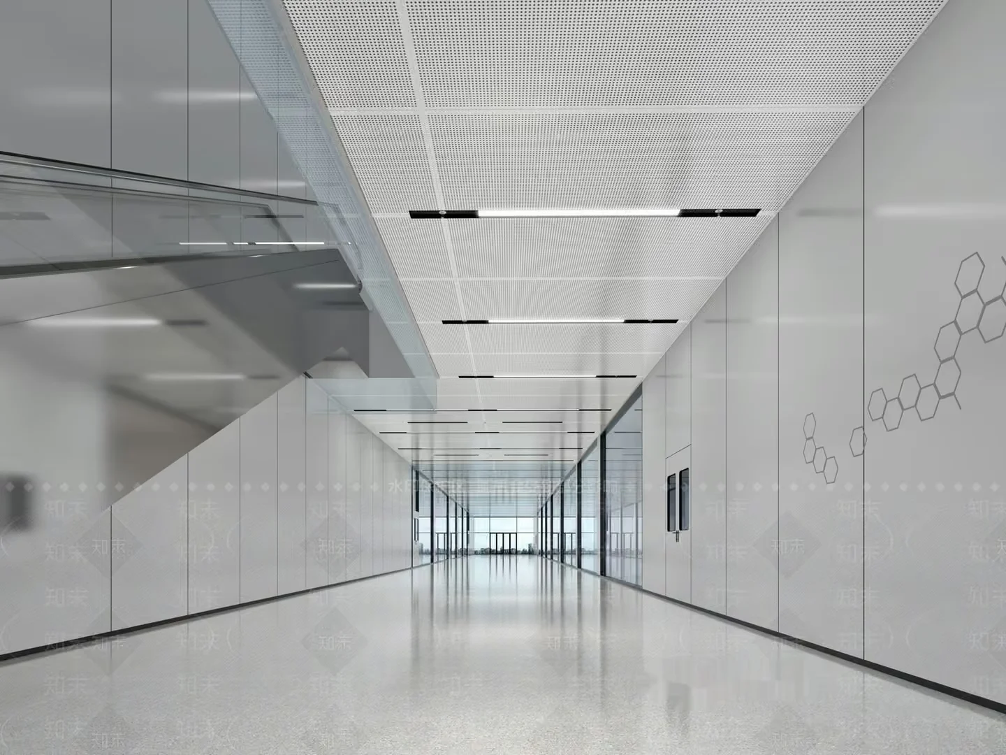 Modern White Hallway 3D Model – 7322 – VRAY Render