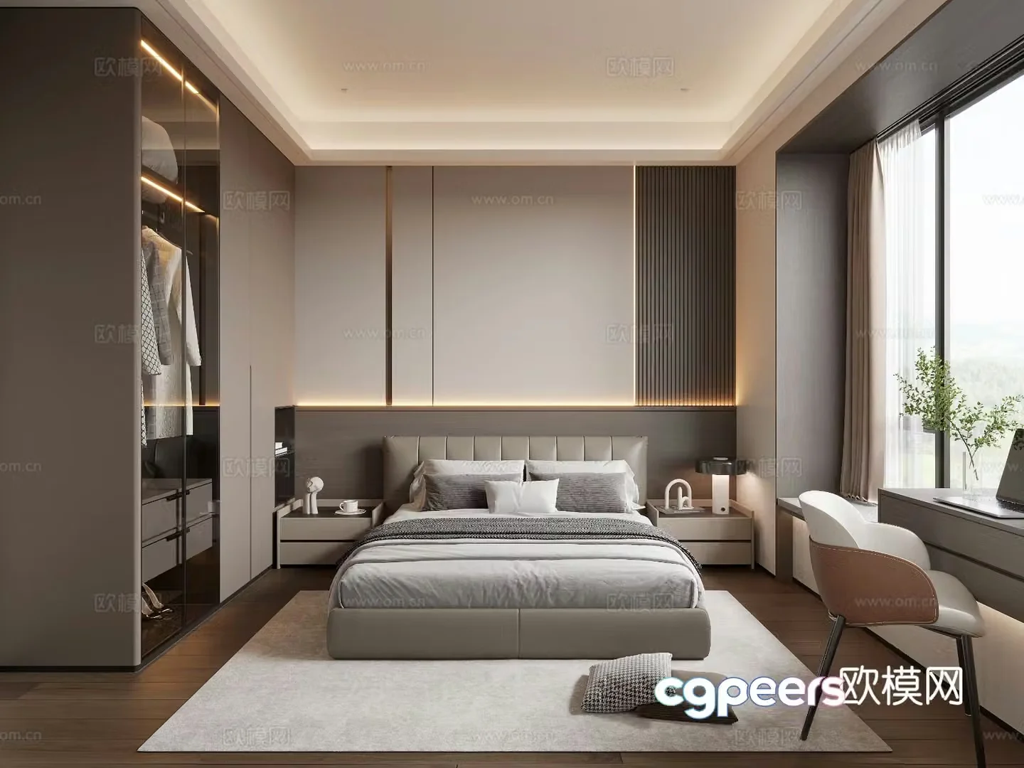 Modern bedroom 3d model