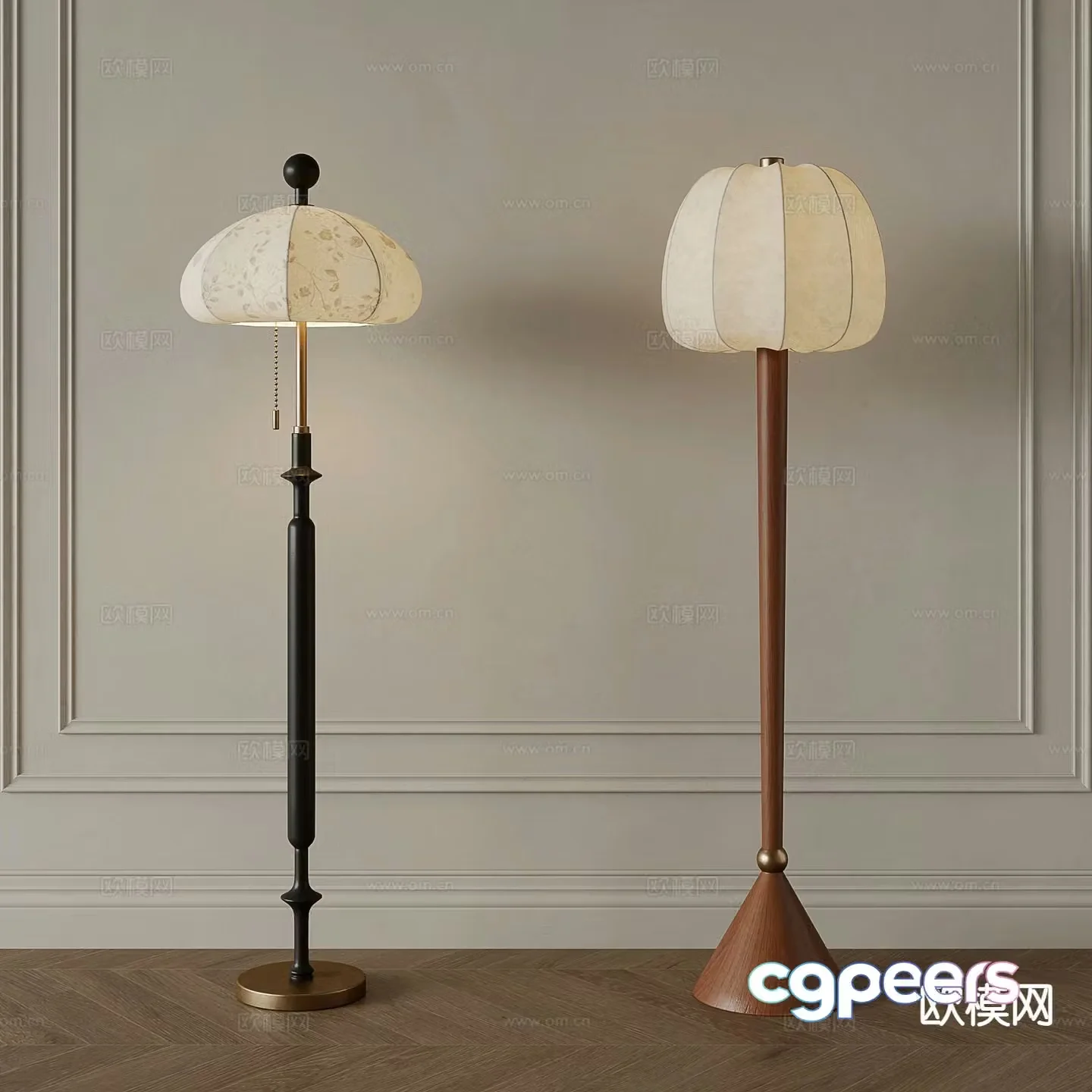 French floor lamp 3d model