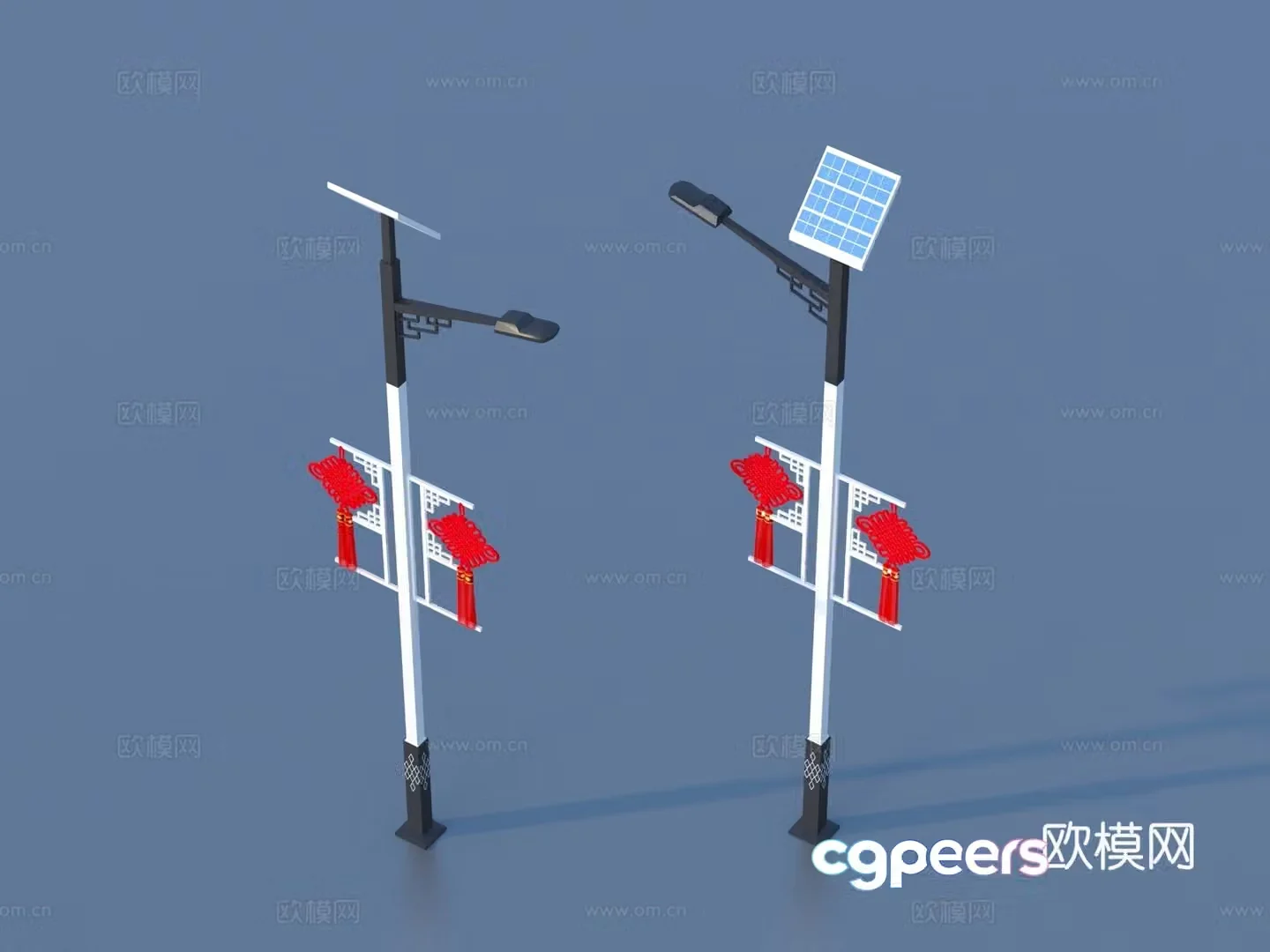 Solar street lights outdoor lights landscape street lights 3d model