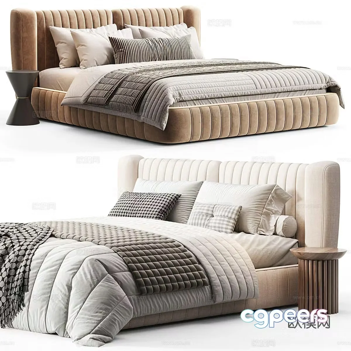 Double bed 3d model