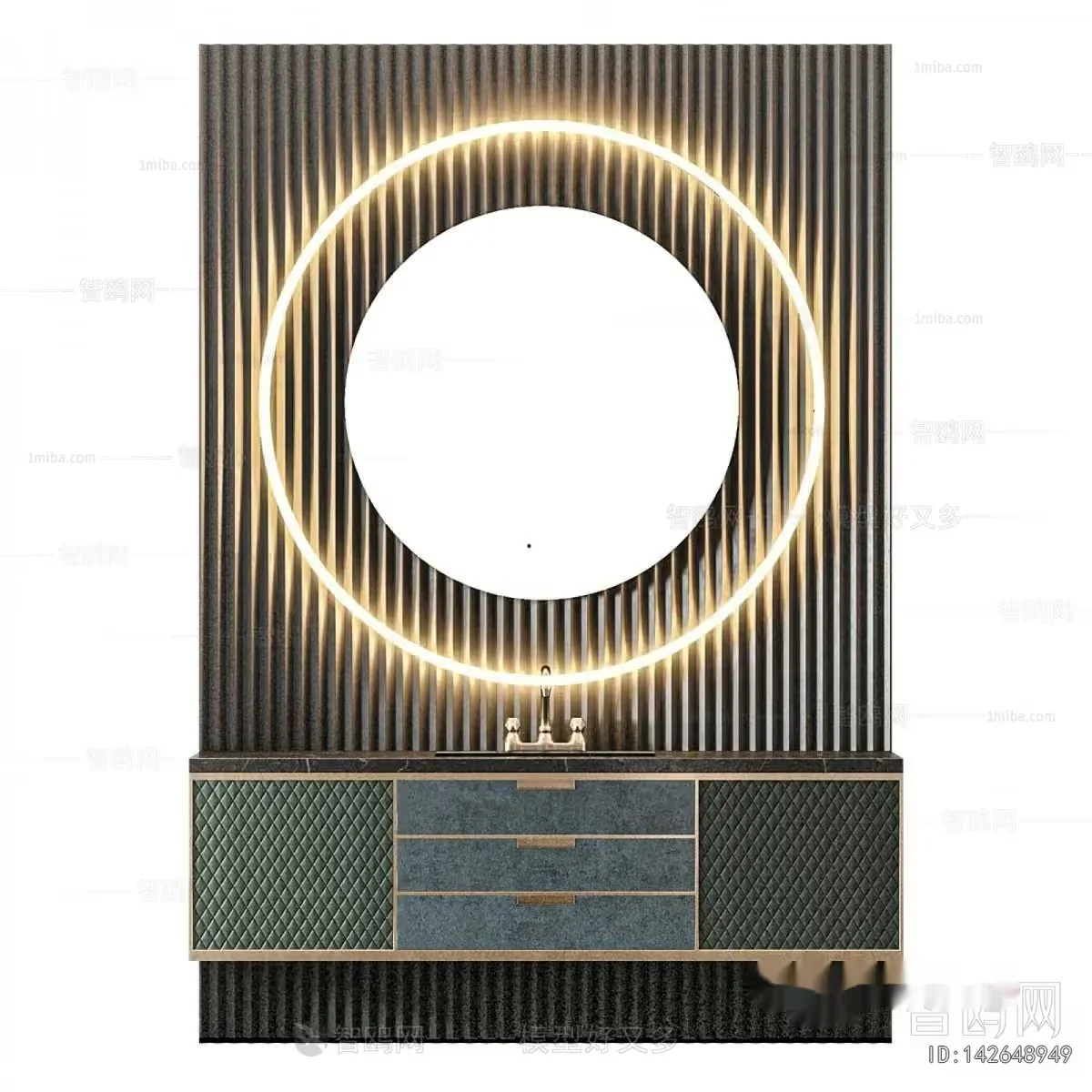 Modern Bathroom Vanity 3D Model – 15162 – VRAY Render