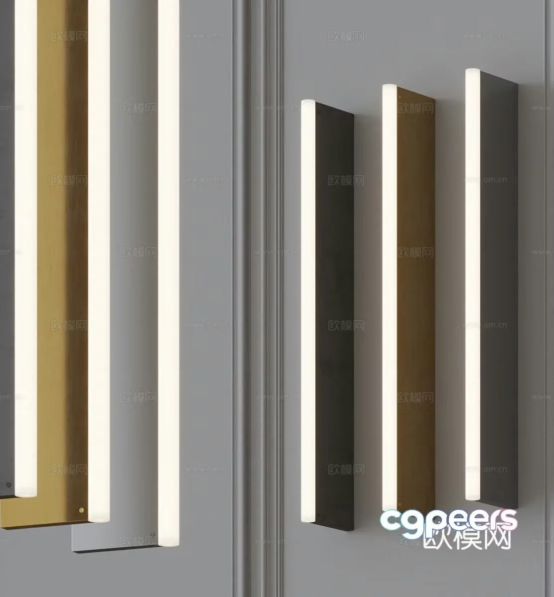 Light luxury wall lamp long wall lamp minimalist wall lamp 3D model