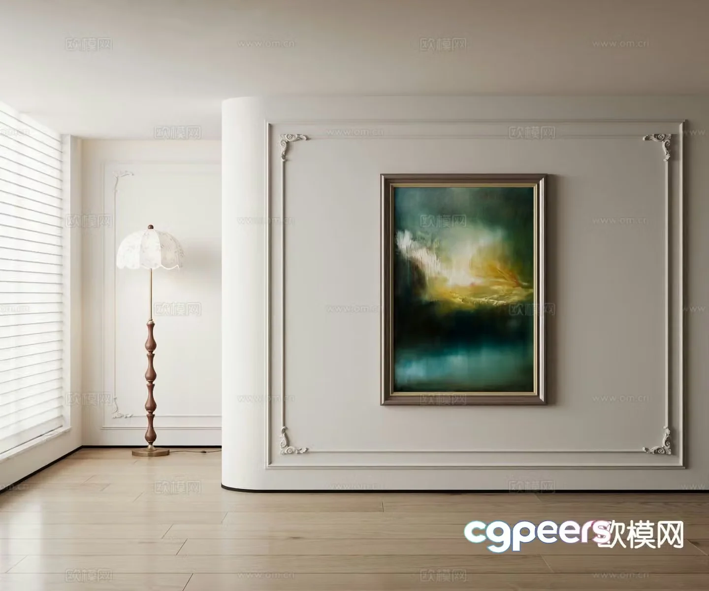 American oil painting art painting decorative painting 3d model