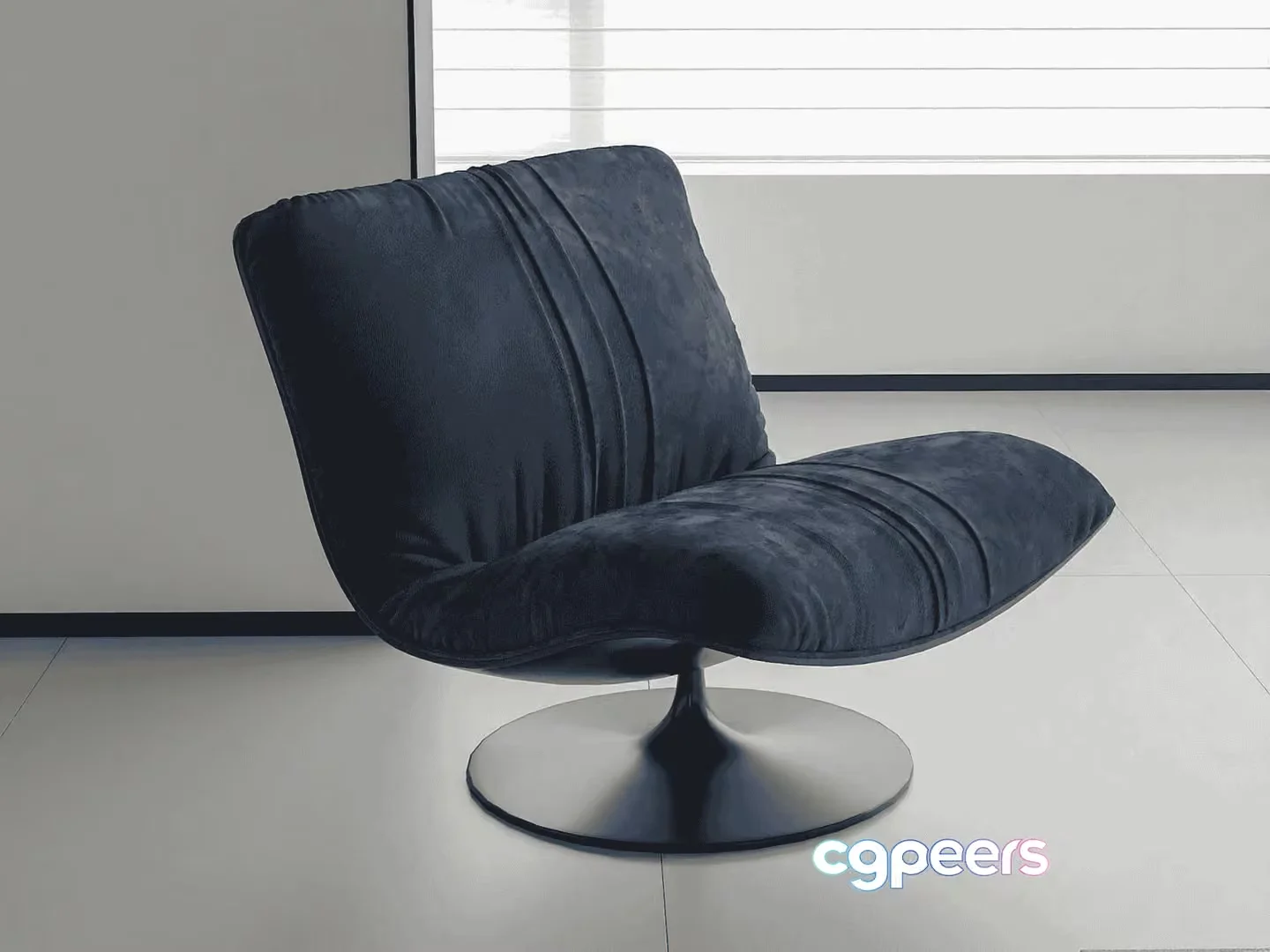 A Modern Black Chair 3D Model – 16498 – VRAY Render