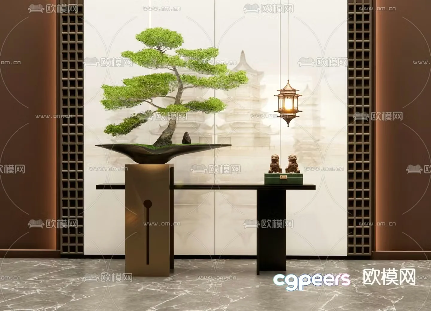 New Chinese-style Duanjingdai 3D model