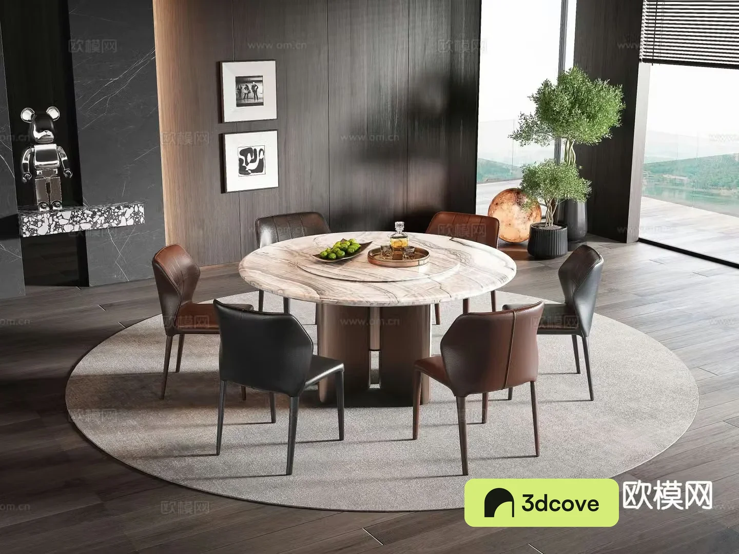 Italian dining table and chairs