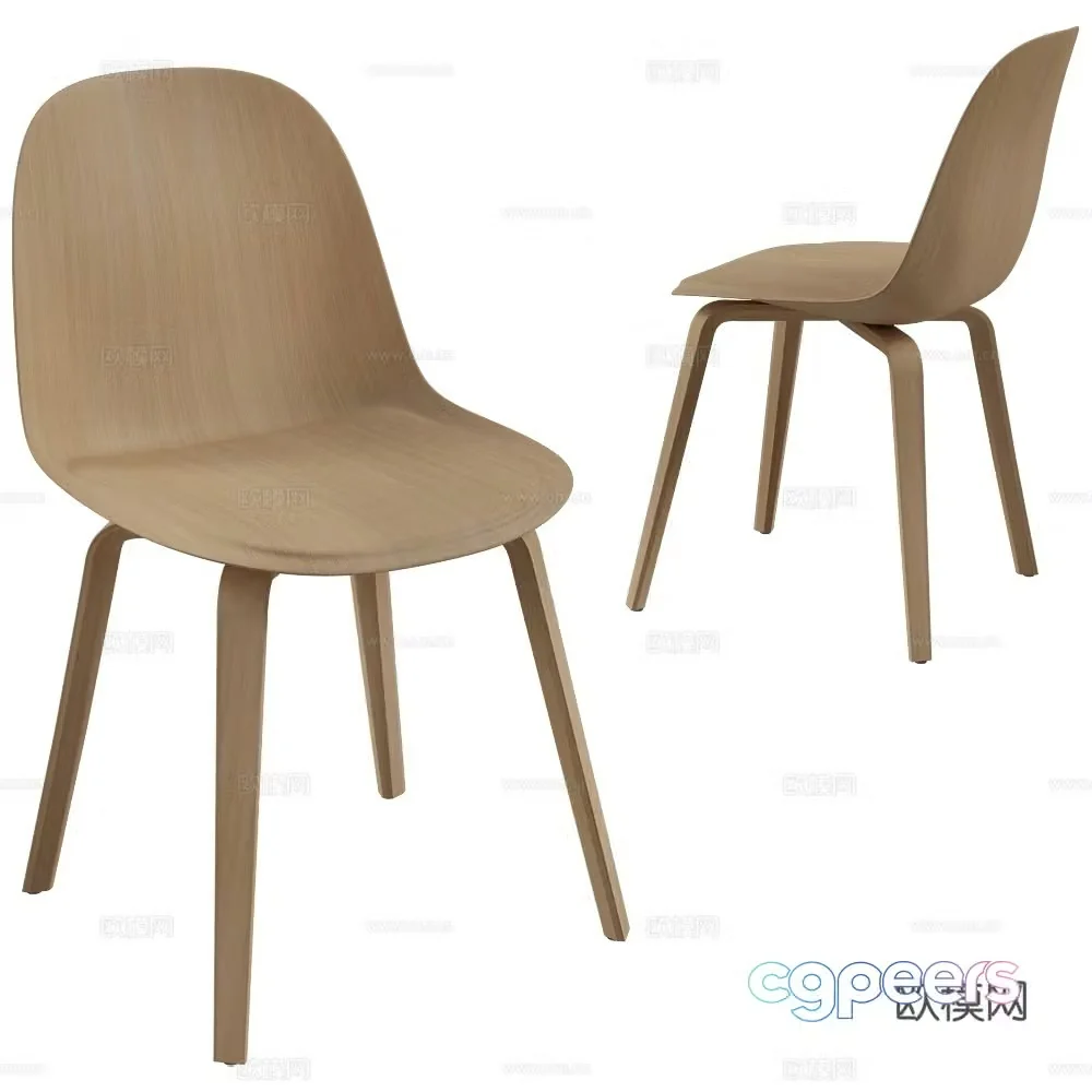 MDF Italia single chair dining chair 3d model