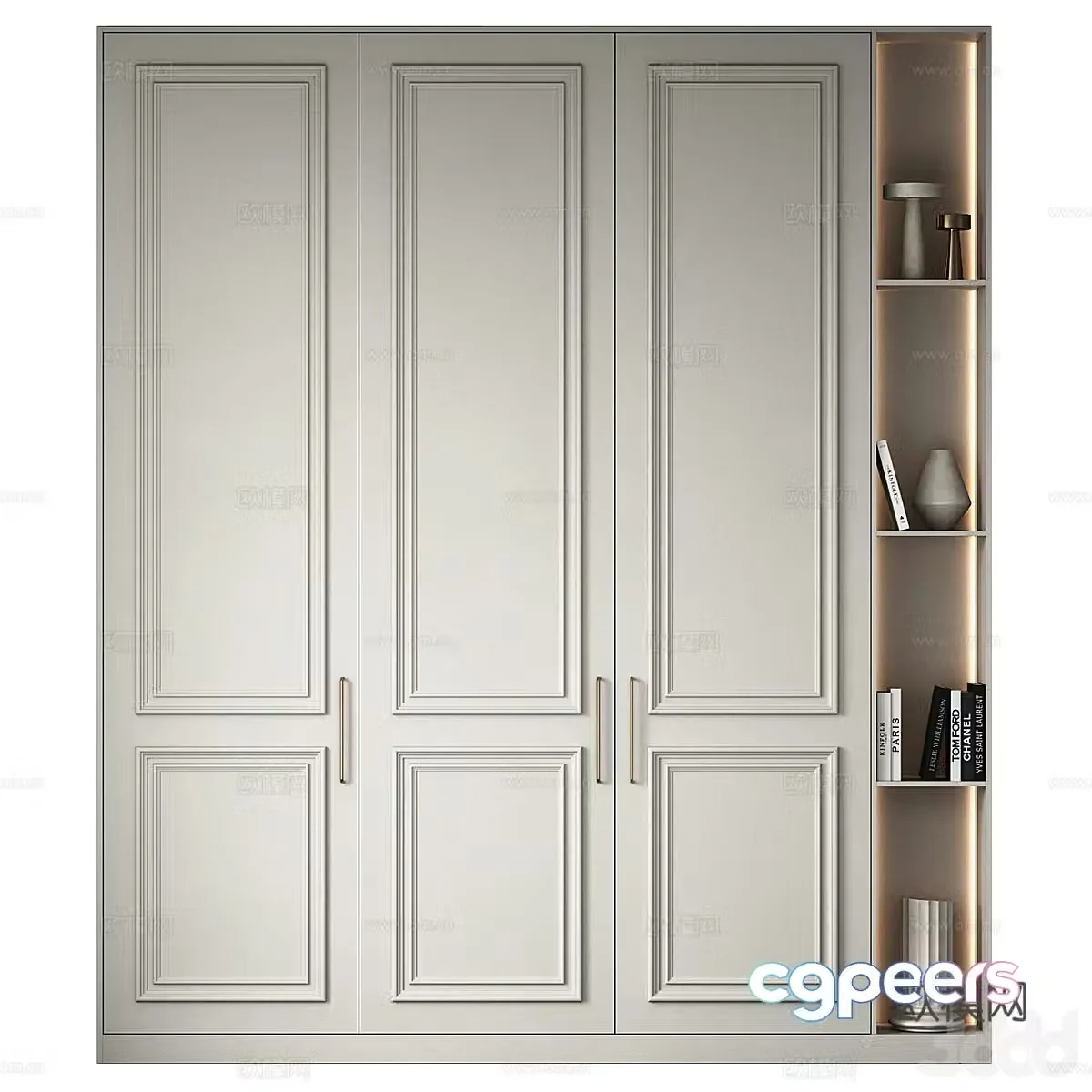 3D model of door opening wardrobe