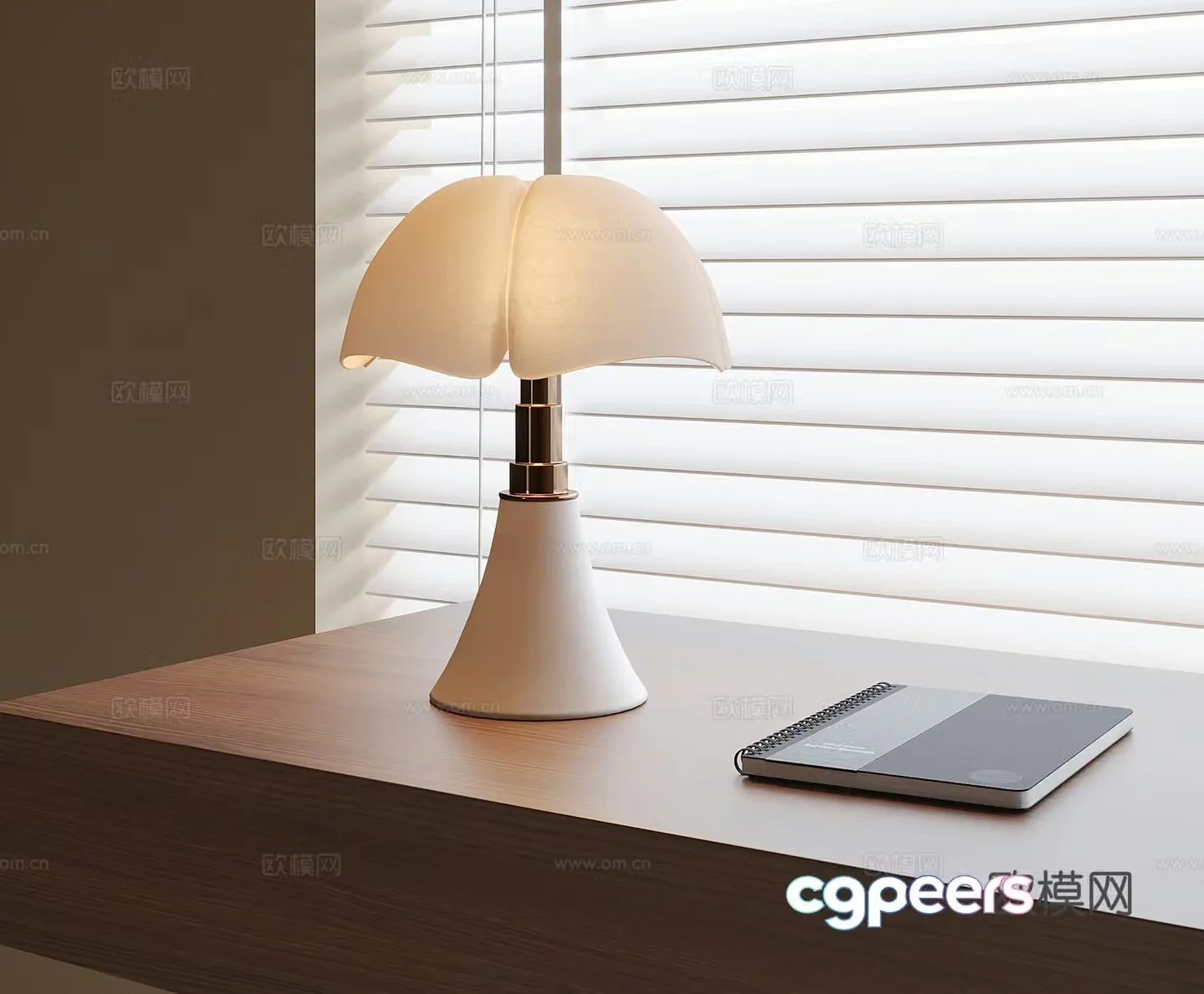 French table lamp 3d model