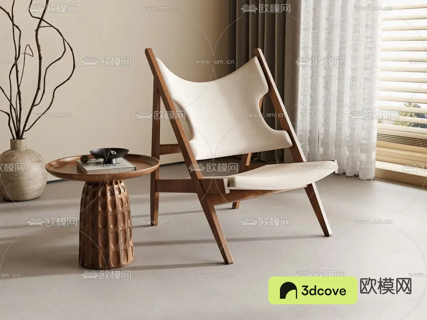Wabi-sabi style leisure chair