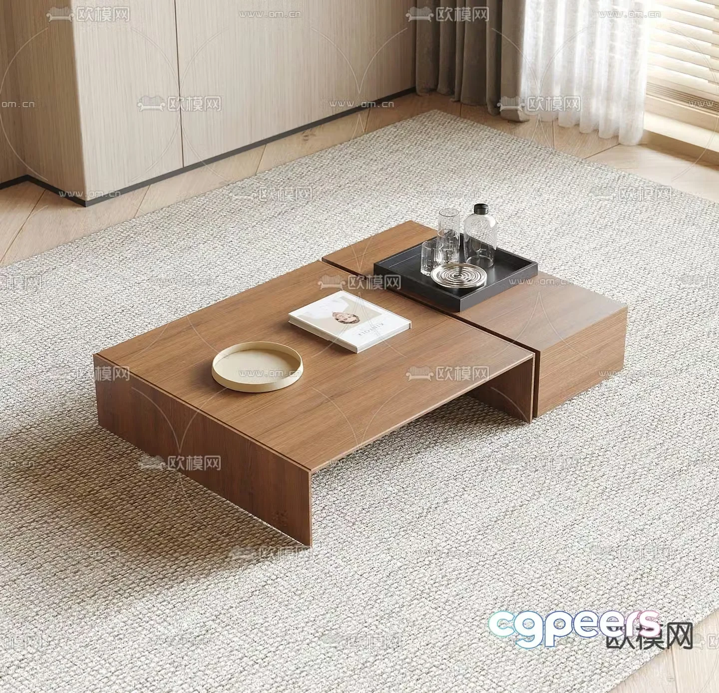 Wabi-sabi coffee table 3d model