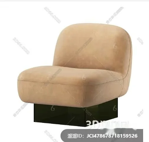 A Beige Chair 3D Model – 996 – VRAY Render