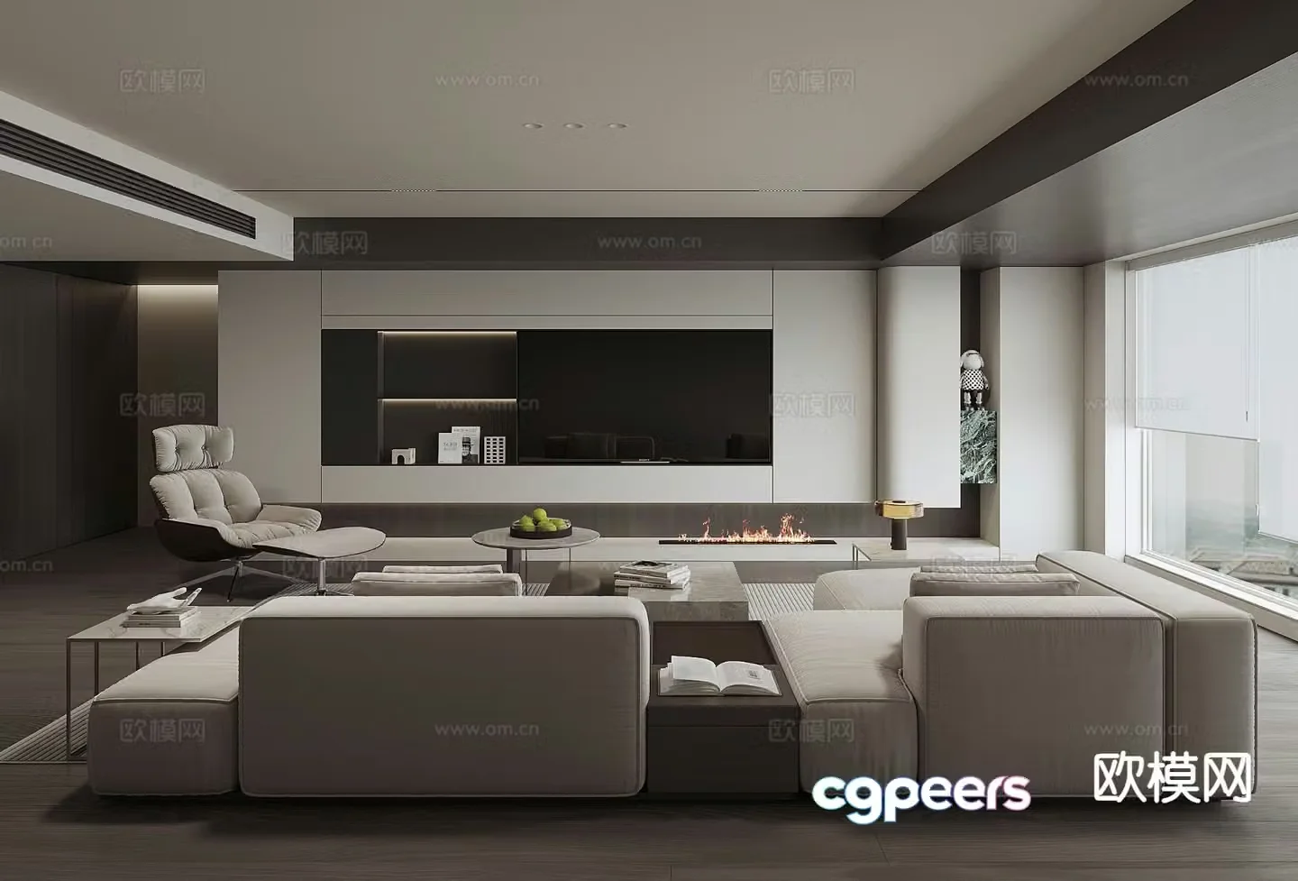 Modern living room 3d model