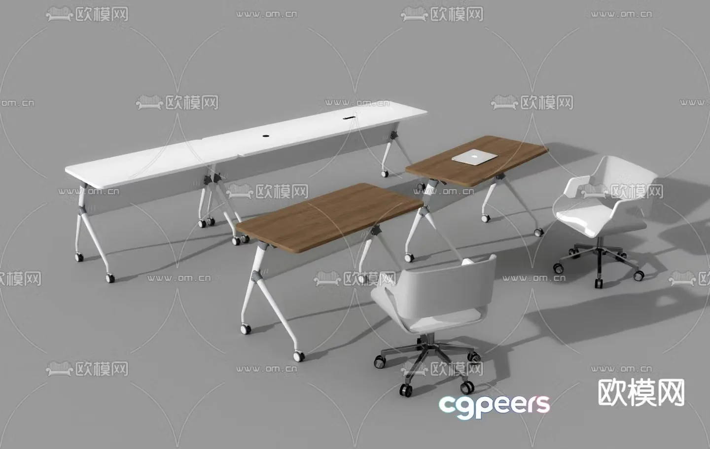Conference table training table 3d model