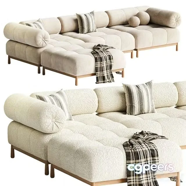 3ds Max Free – Sevigne 4-Piece Modular Sofa CB2