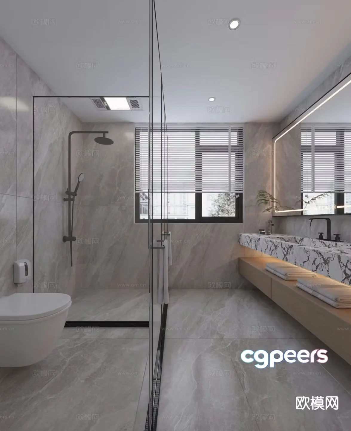Modern bathroom bathroom 3d model