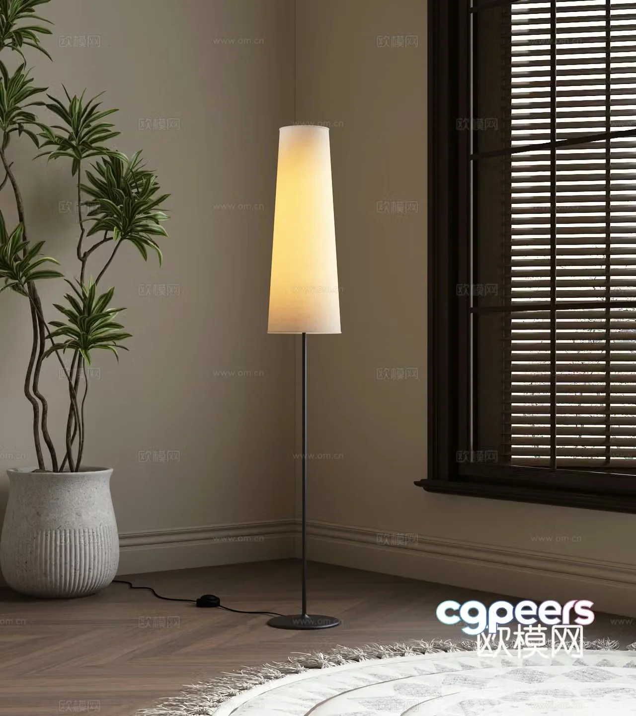Modern floor lamp Italian floor lamp Minimalist floor lamp Italian minimalist floor lamp Plant 3D model