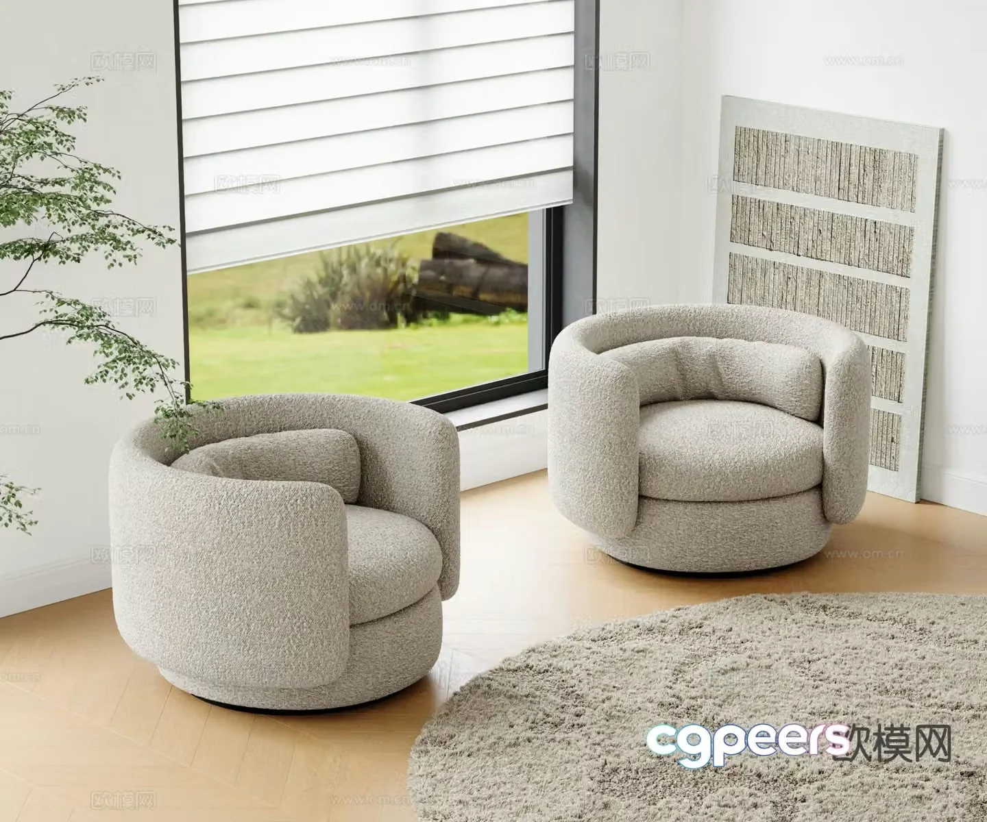 Modern leisure sofa 3d model