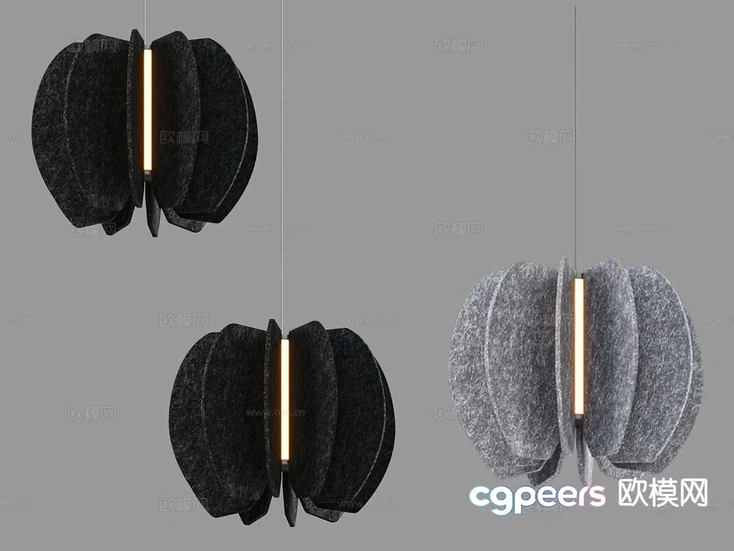 Nordic simple chandelier 3d model