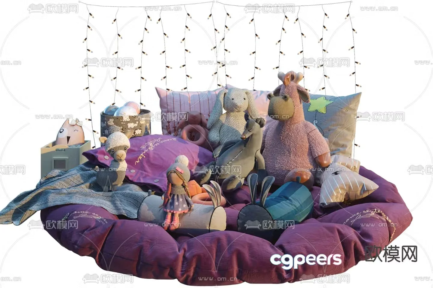 Modern children’s plush toy 3d model
