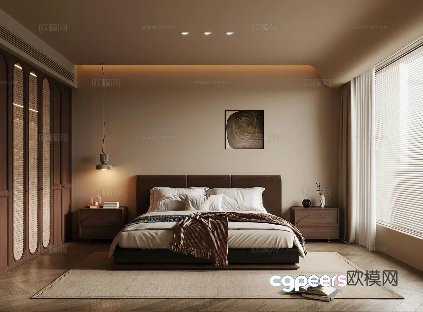Cozy Bedroom 3D Model – 10340 – VRAY Render