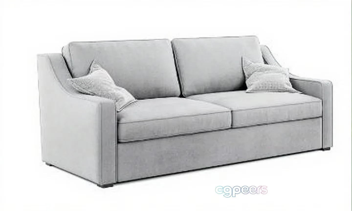Light Grey Sofa 3D Model – 11990 – CORONA Render