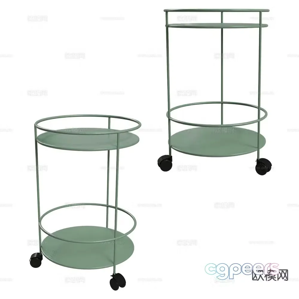 Fermob movable side table round table table table 3d model