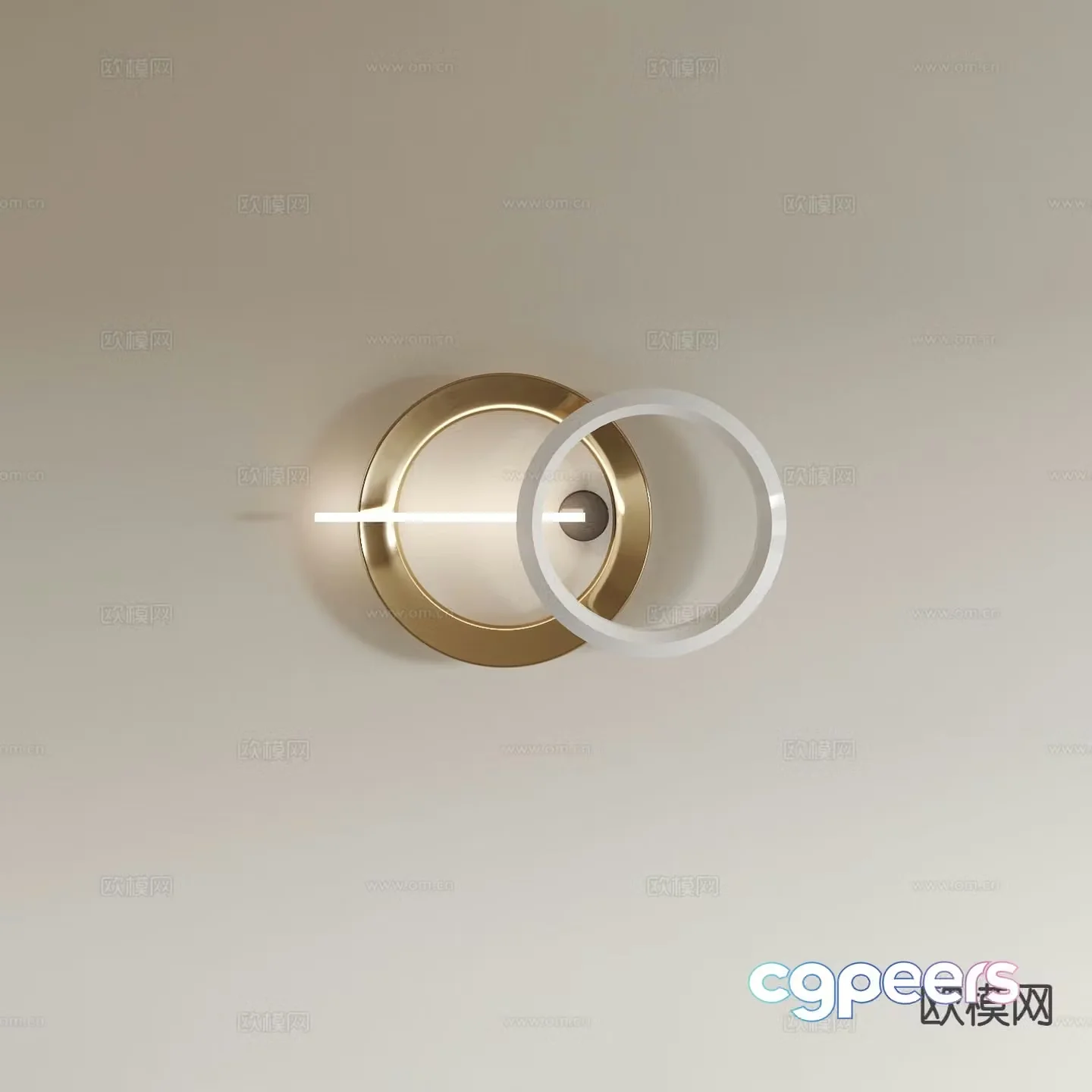 Light luxury wall decoration pendant mural lamp 3D model