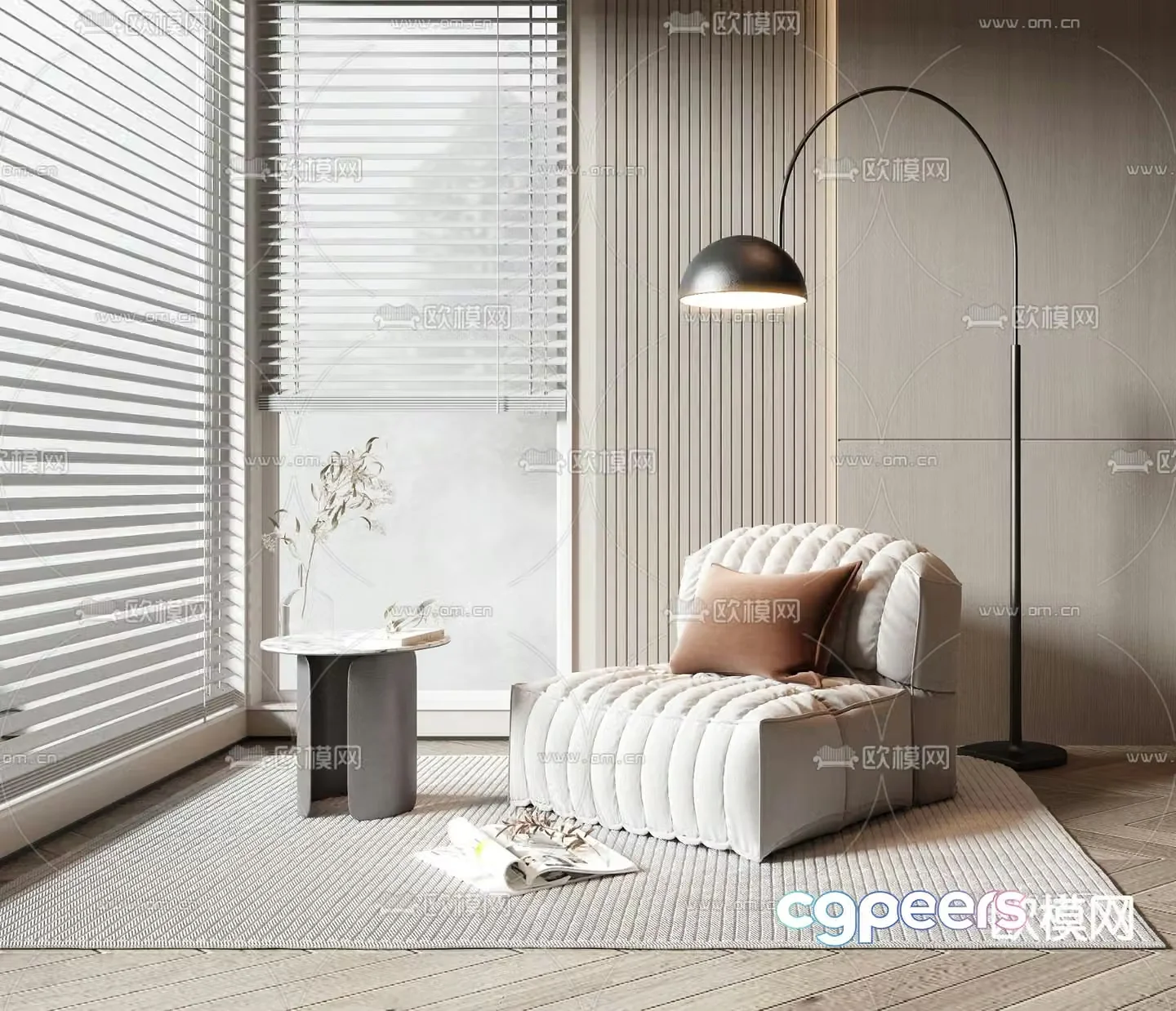 Single sofa leisure sofa 3d model