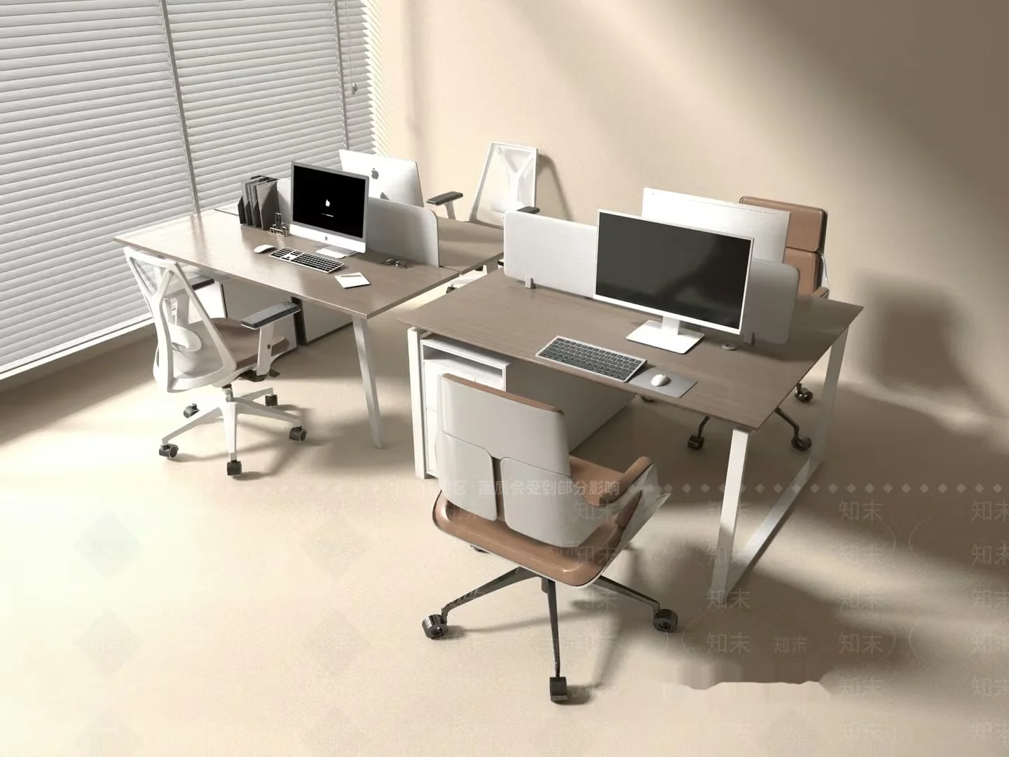Modern Office Furniture 3D Model – 1322 – VRAY Render