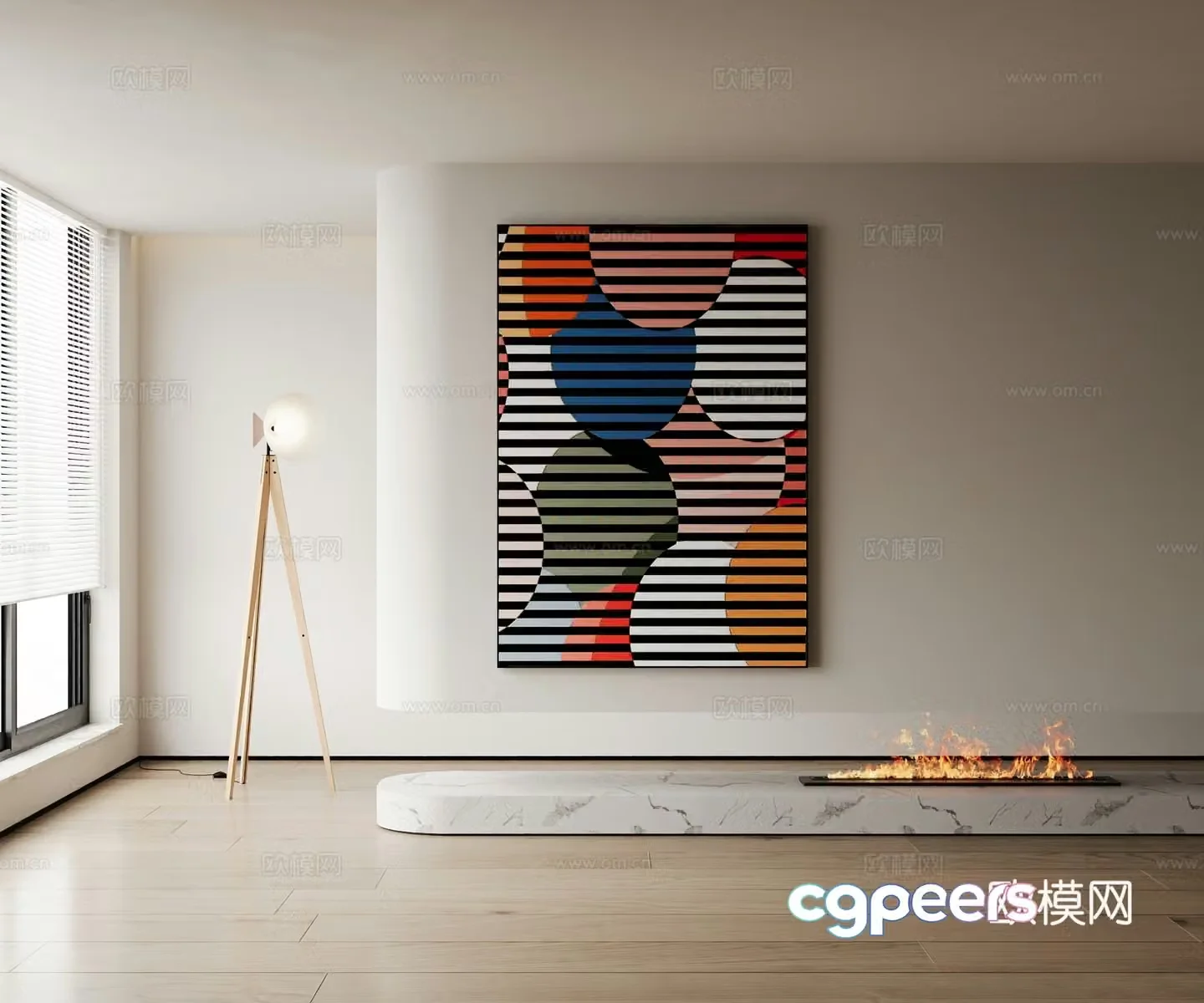 Modern decorative painting 3d model