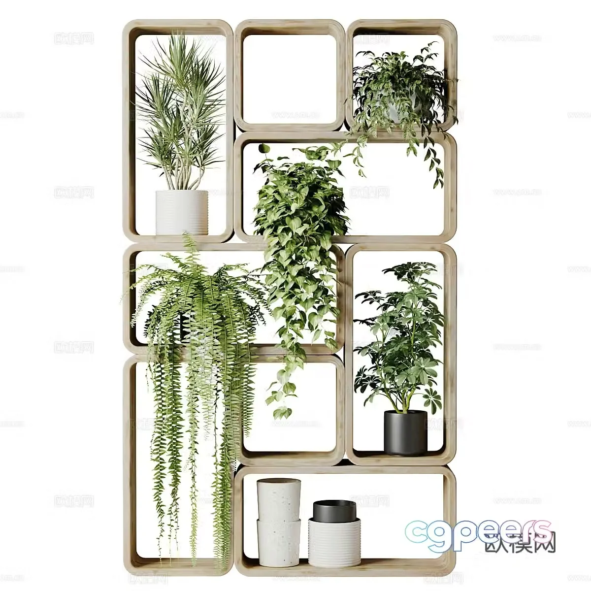 Decorative rack Plant rack 3d model