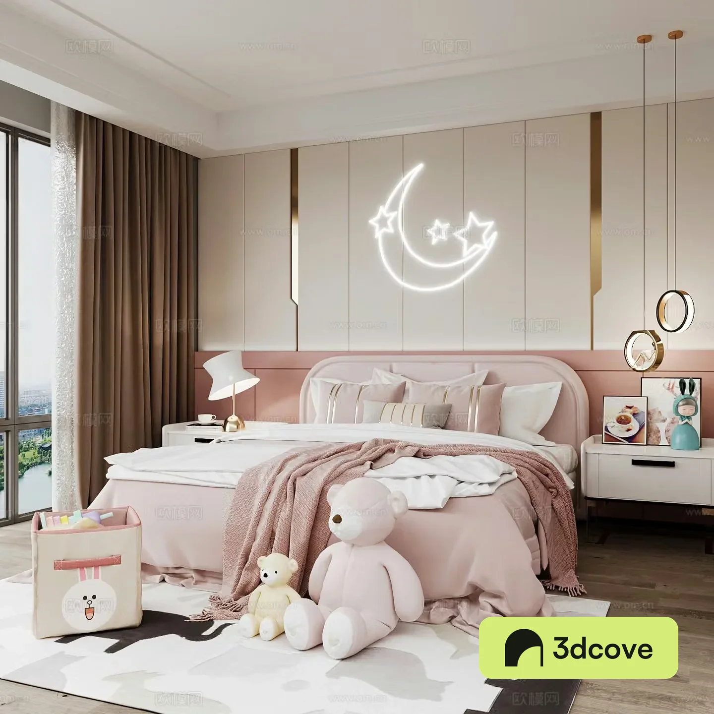 Modern children’s room girl’s room