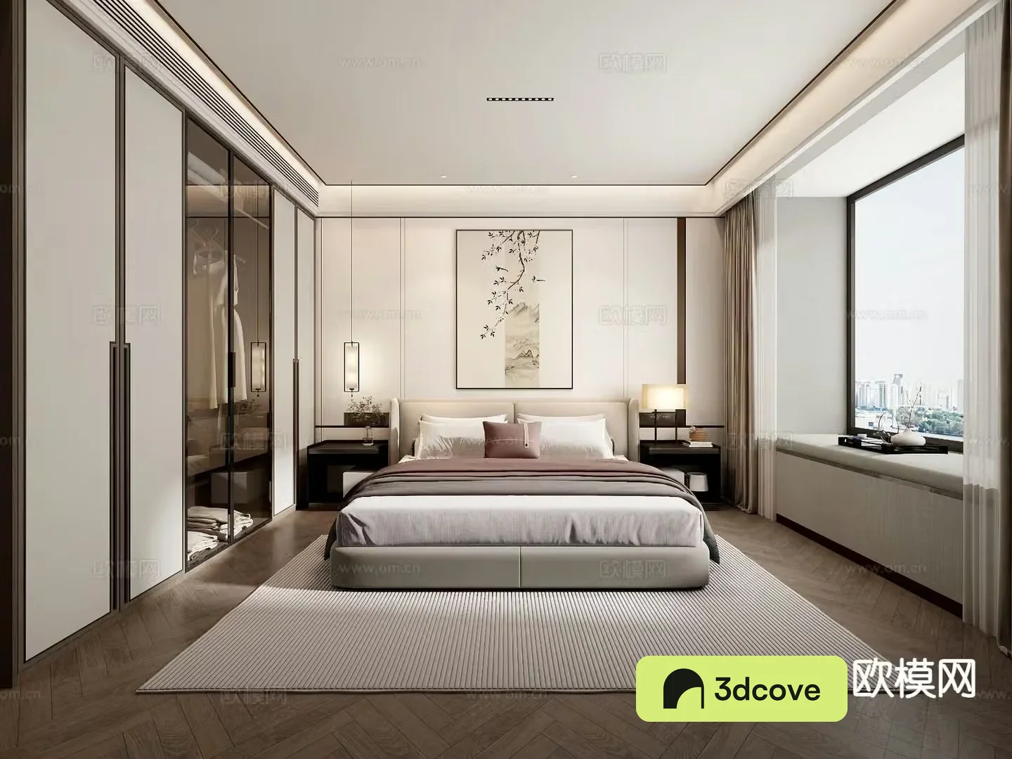New Chinese style bedroom master bedroom
